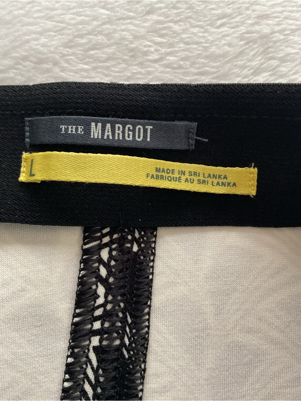 Maeve by Anthropologie The Margot Black White Geometric Wide Leg Pants L - Picture 6 of 12